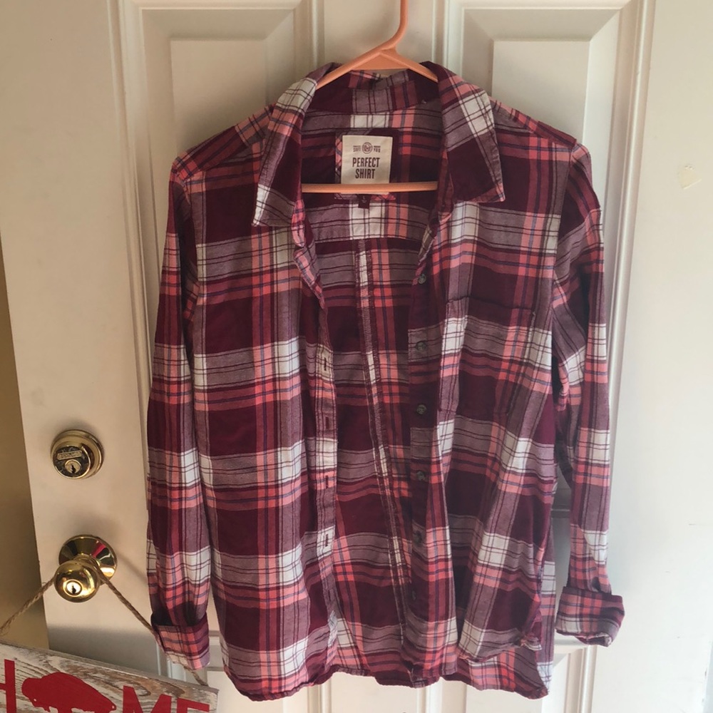 Flannel button up long sleeve